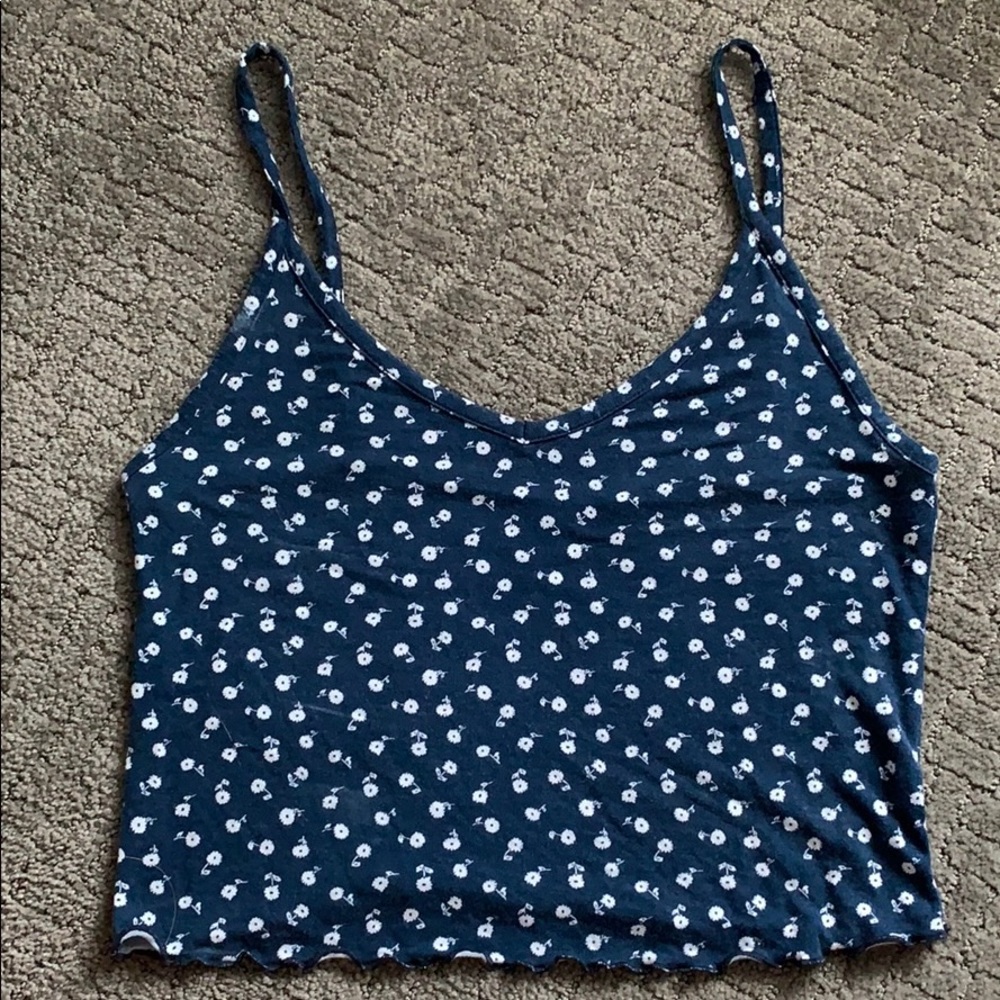 Pacsun Basics Floral Cropped Tanktop